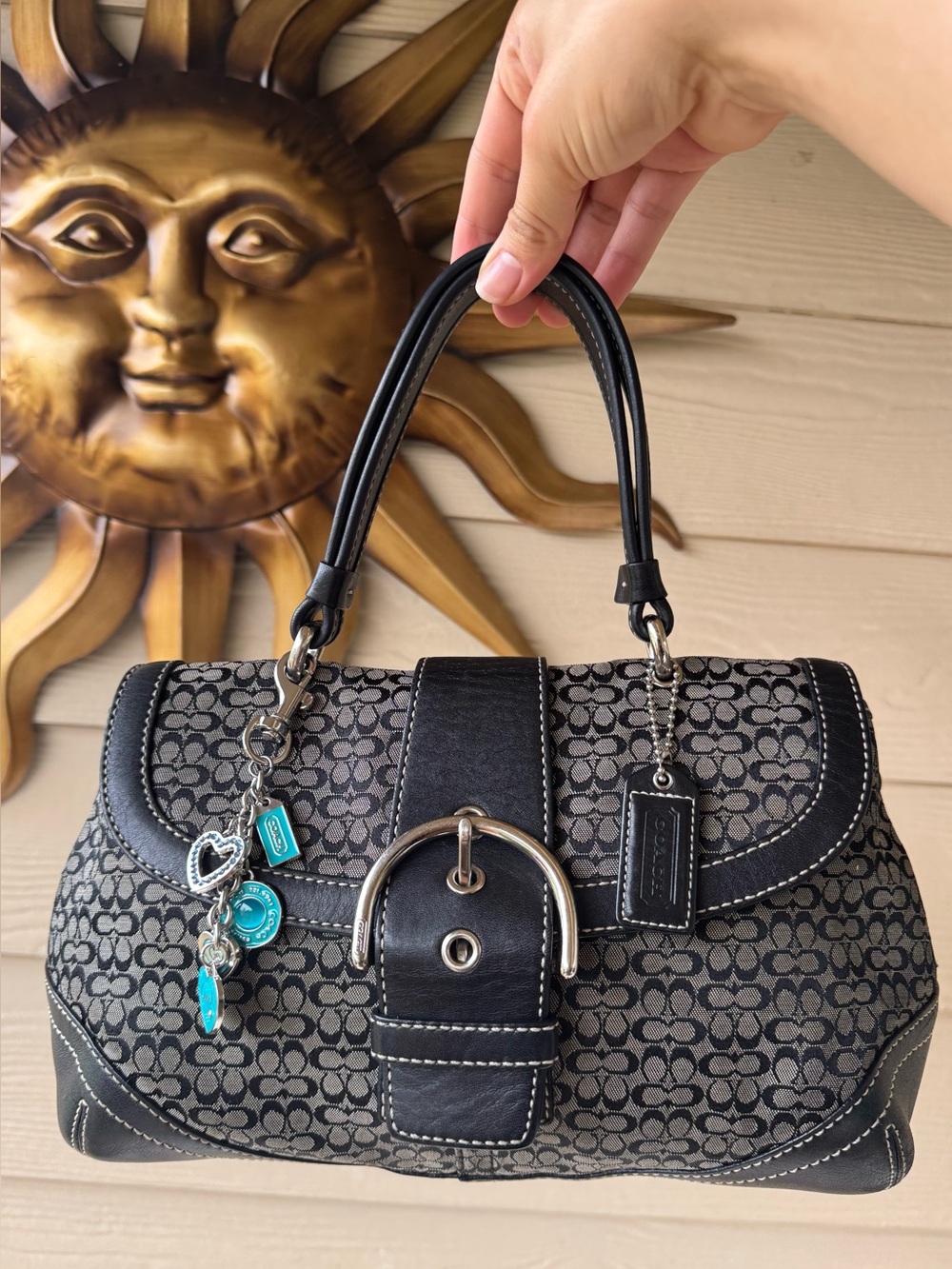 Coach Soho Signature Flap hand Bag
